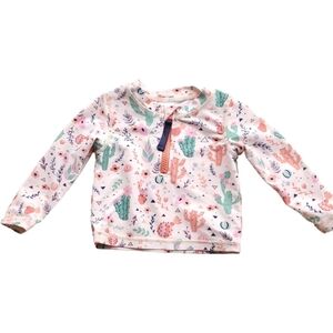 Ruffle Butts Rashguard Top Long-sleeve Orange Cactus 12-18 Months 